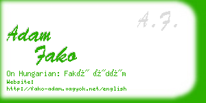 adam fako business card